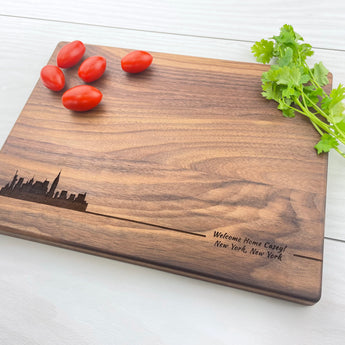 City Skyline Personalized Cutting Board