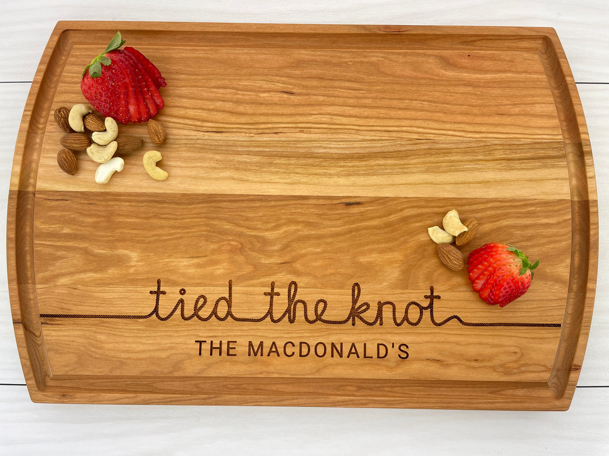 Tied the Knot - Personalized Cutting Board - 123