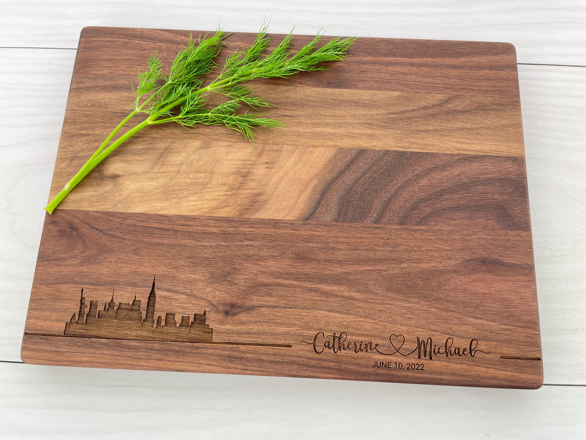 Choose your City Skyline - Personalized Cutting Board - 117