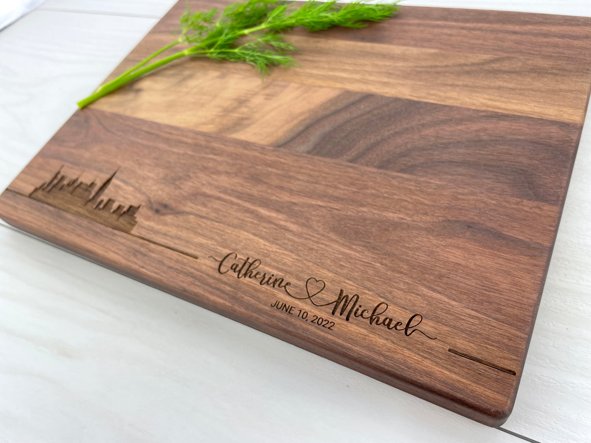 Choose your City Skyline - Personalized Cutting Board - 117