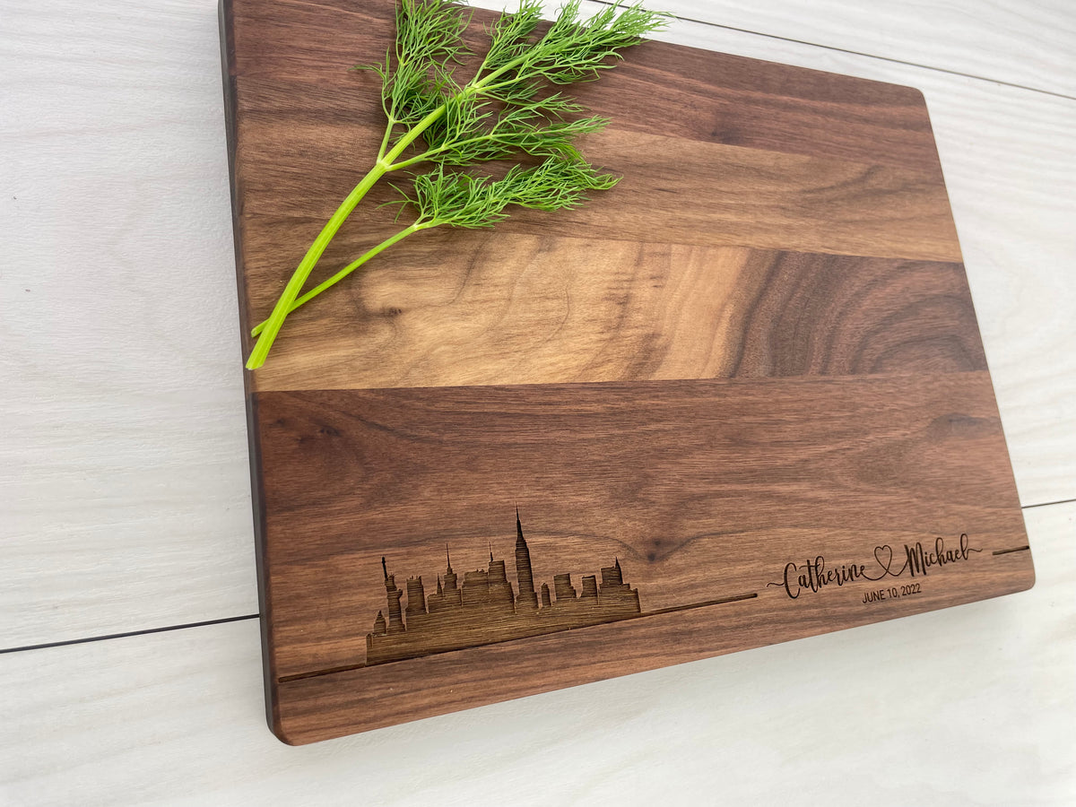Choose your City Skyline - Personalized Cutting Board - 117