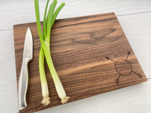 Cupids Arrow - Personalized Cutting Board - 119