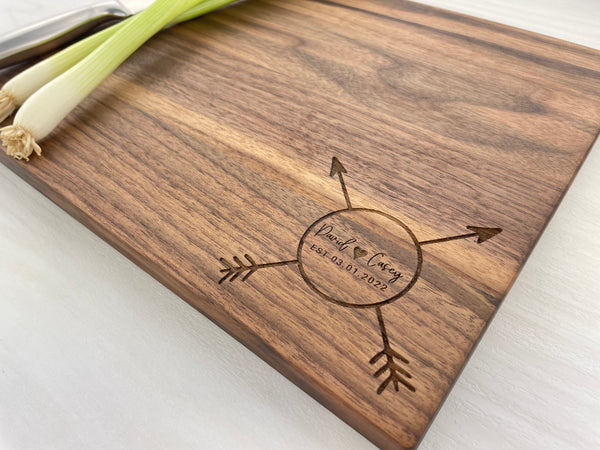 Cupids Arrow - Personalized Cutting Board - 119