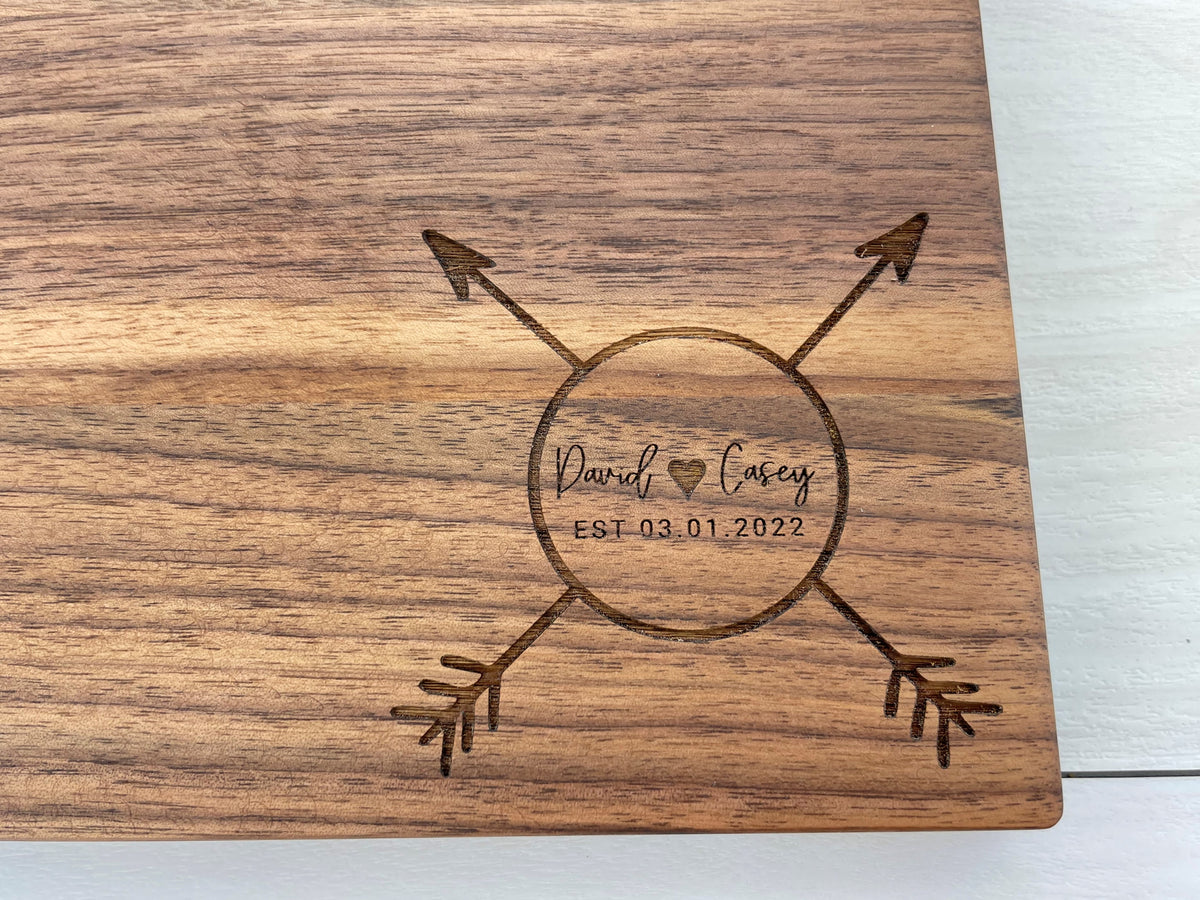 Cupids Arrow - Personalized Cutting Board - 119