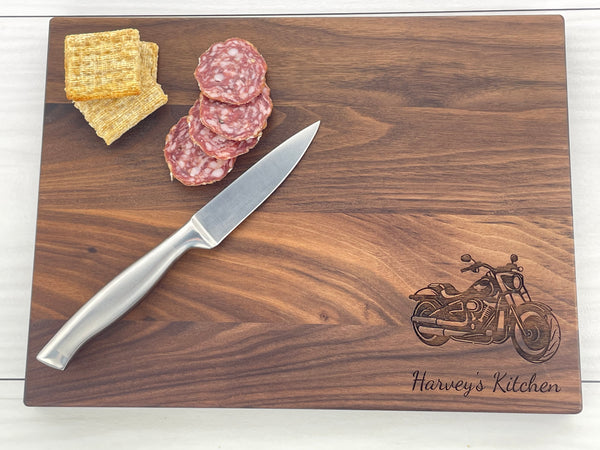 Motorcycle Enthusiast - Personalized Cutting Board - 115