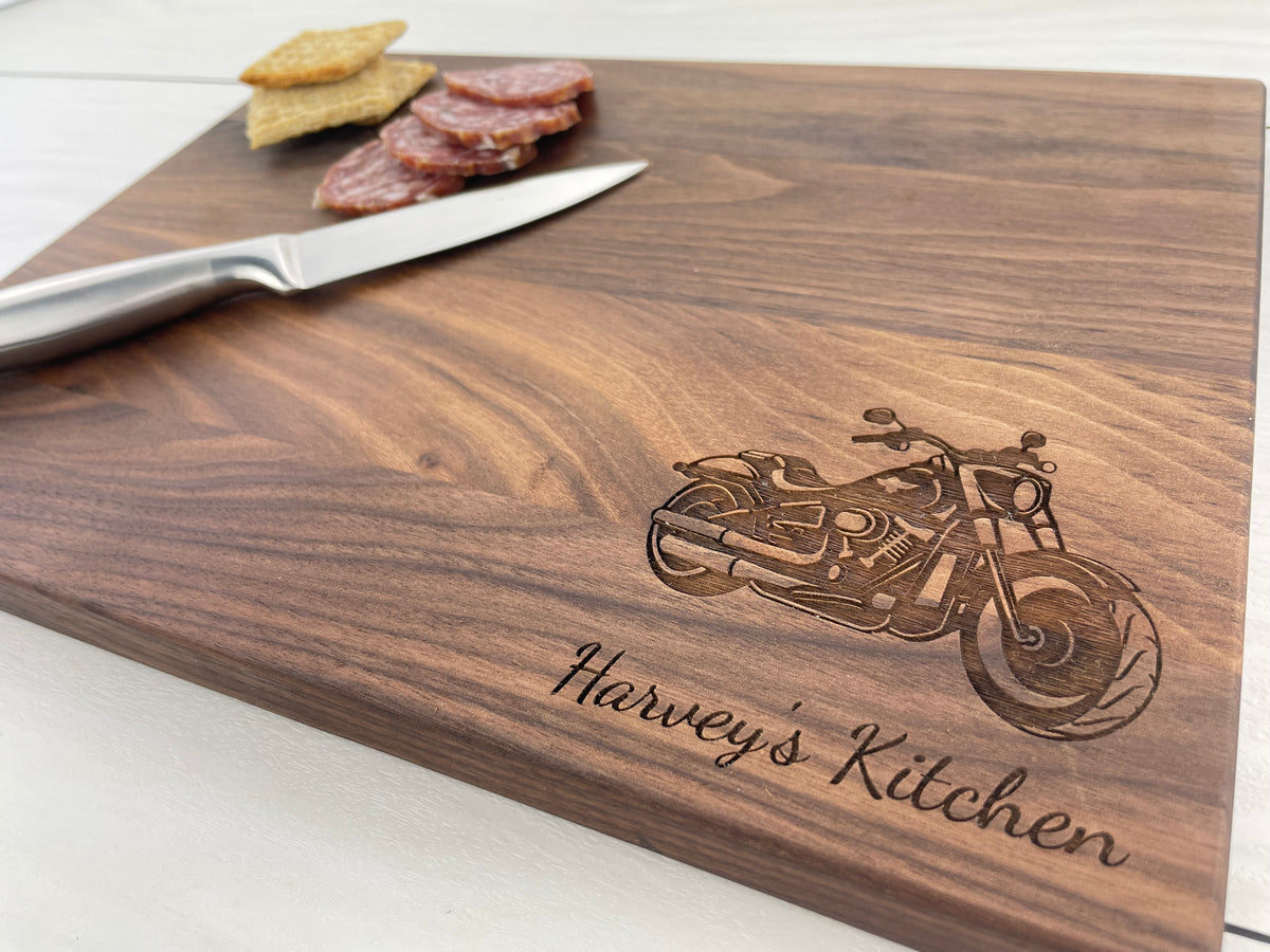 Motorcycle Enthusiast - Personalized Cutting Board - 115