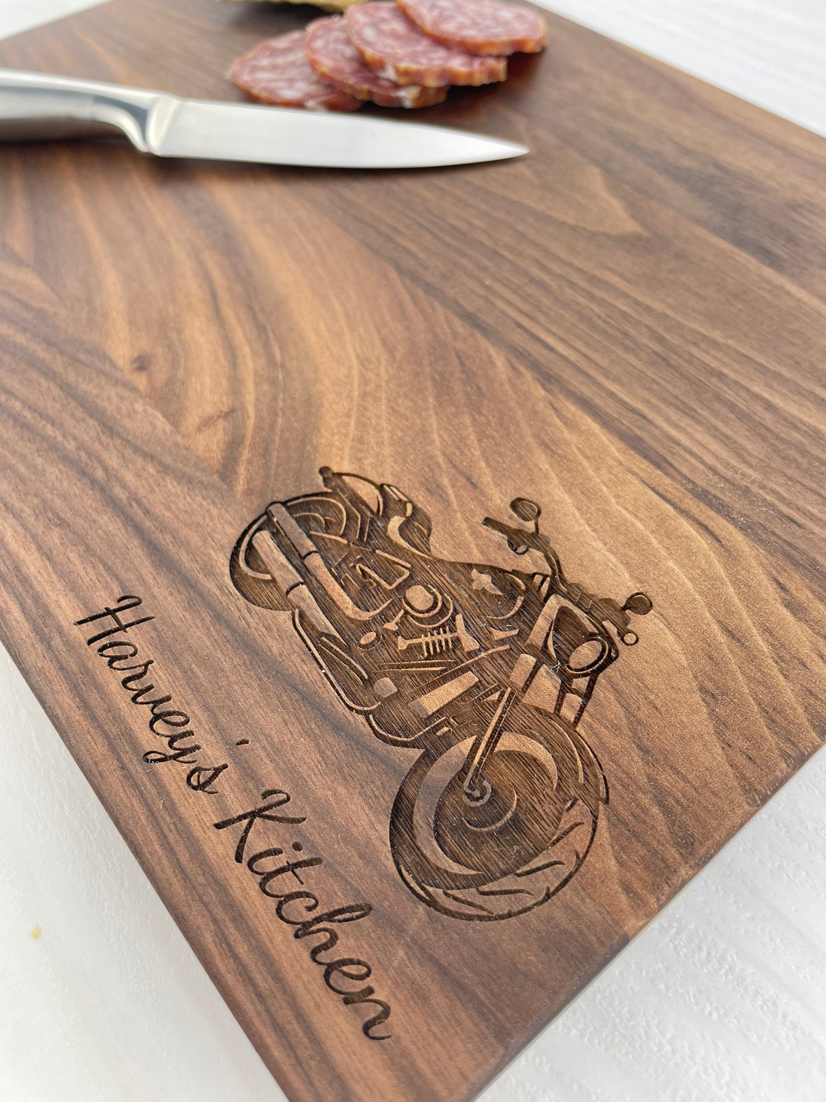 Motorcycle Enthusiast - Personalized Cutting Board - 115