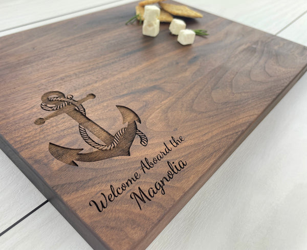 Anchor Away - Personalized Cutting Board - 133
