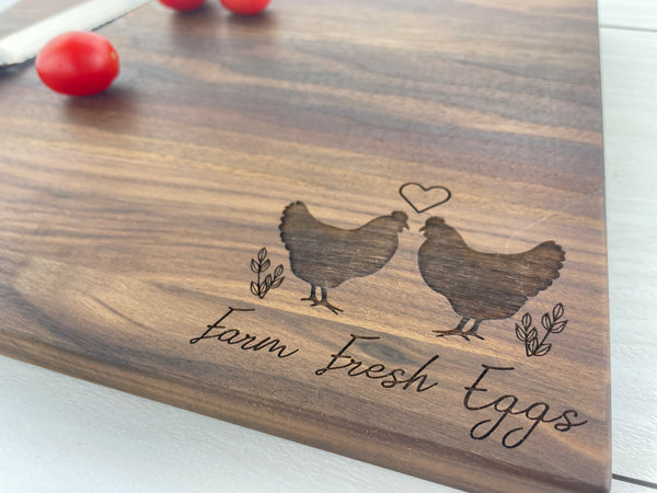 Farm Fresh Eggs - Personalized Cutting Board - 132