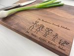 Stick Figure Family - Personalized Cutting Board - 161 3