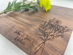 Autumn Flowers - Personalized Cutting Board - 157 2