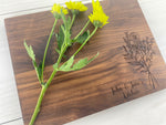 Autumn Flowers - Personalized Cutting Board - 157 3