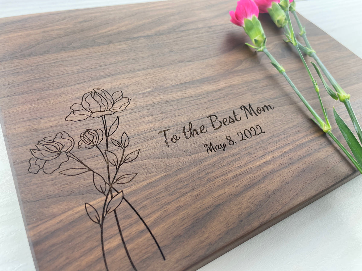 Best Mom Ever - Personalized Cutting Board - 150