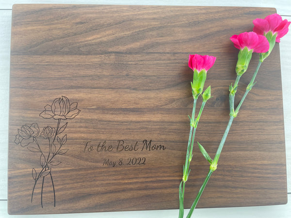 Best Mom Ever - Personalized Cutting Board - 150
