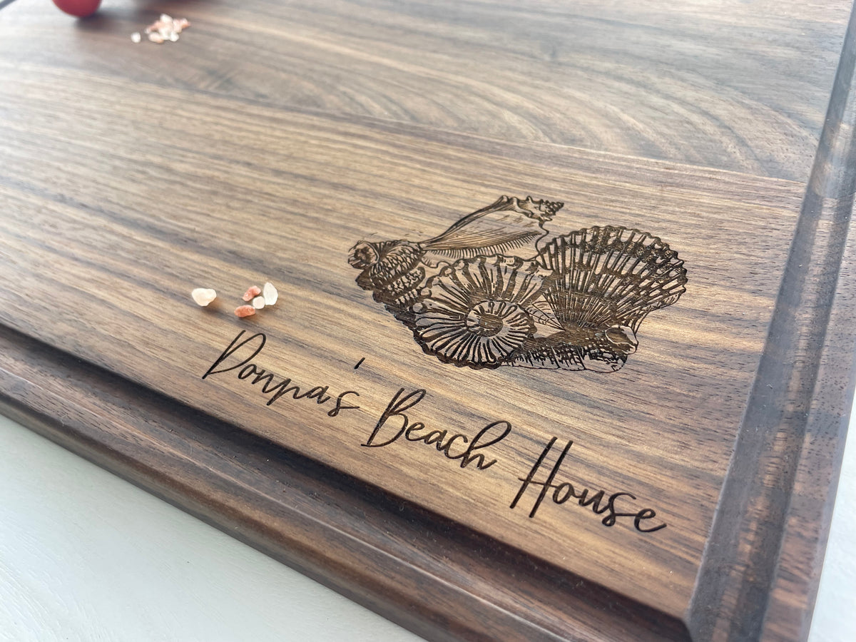 Sea Shells - Personalized Cutting Board - 287