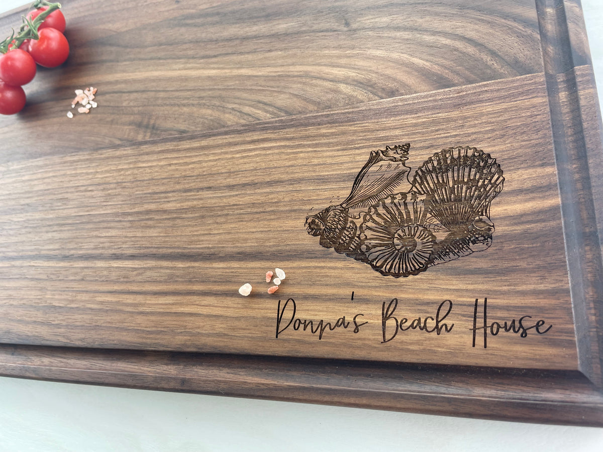 Sea Shells - Personalized Cutting Board - 287