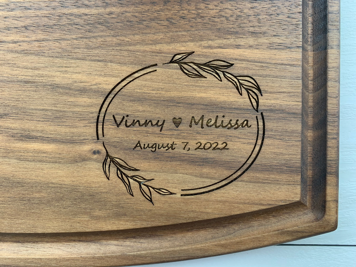 Wedding Gift - Personalized Cutting Board - 065
