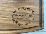 Wedding Gift - Personalized Cutting Board - 065 3