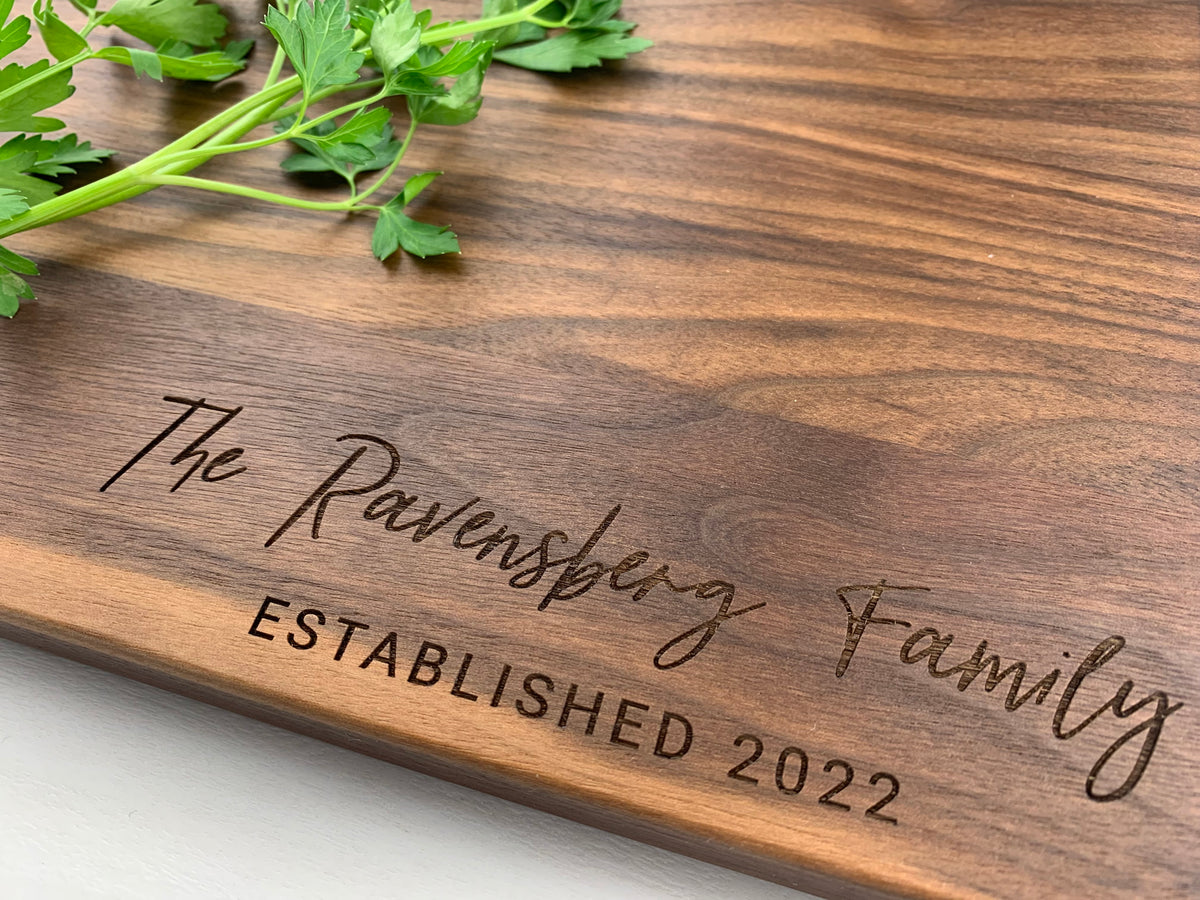Gift for Mom & Dad - Personalized Cutting Board - 071