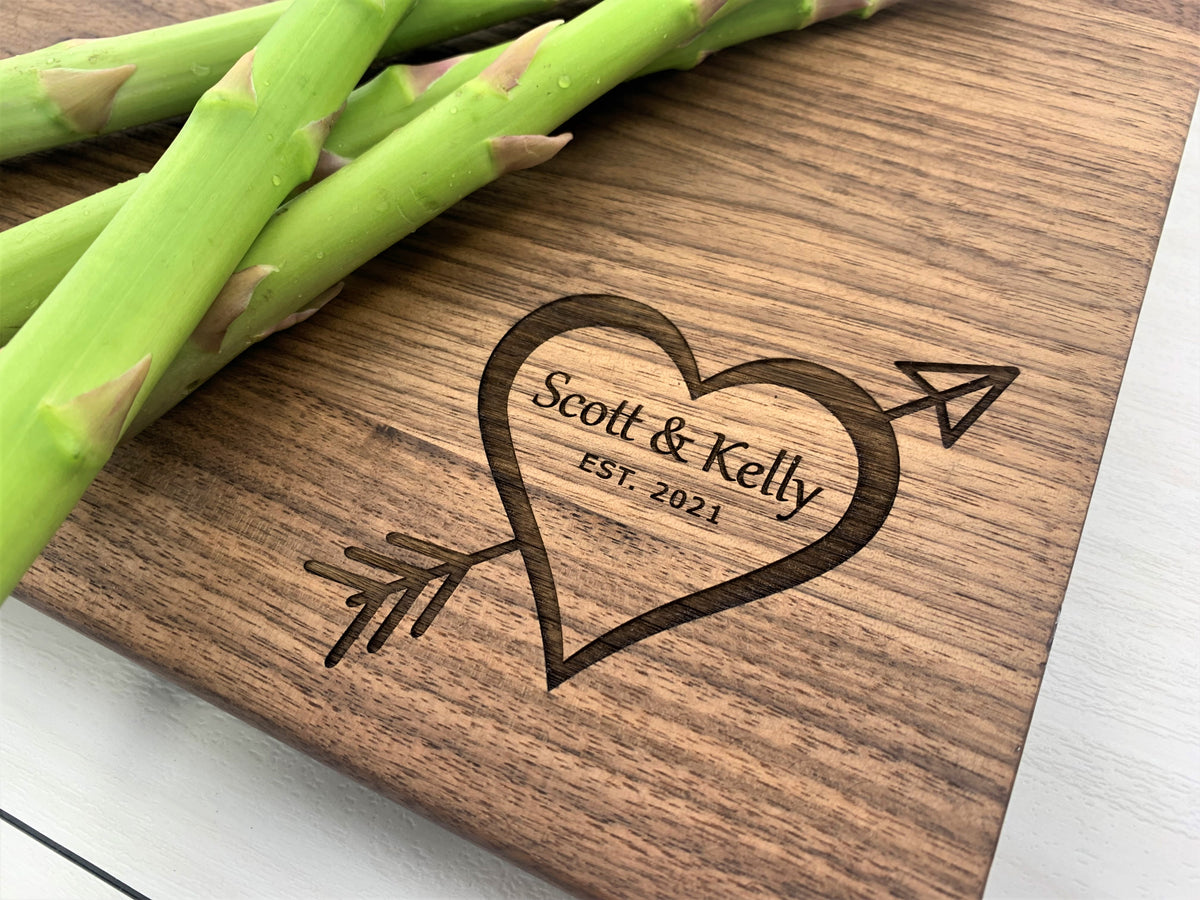 Cupids Arrow - Personalized Cutting Board - 030