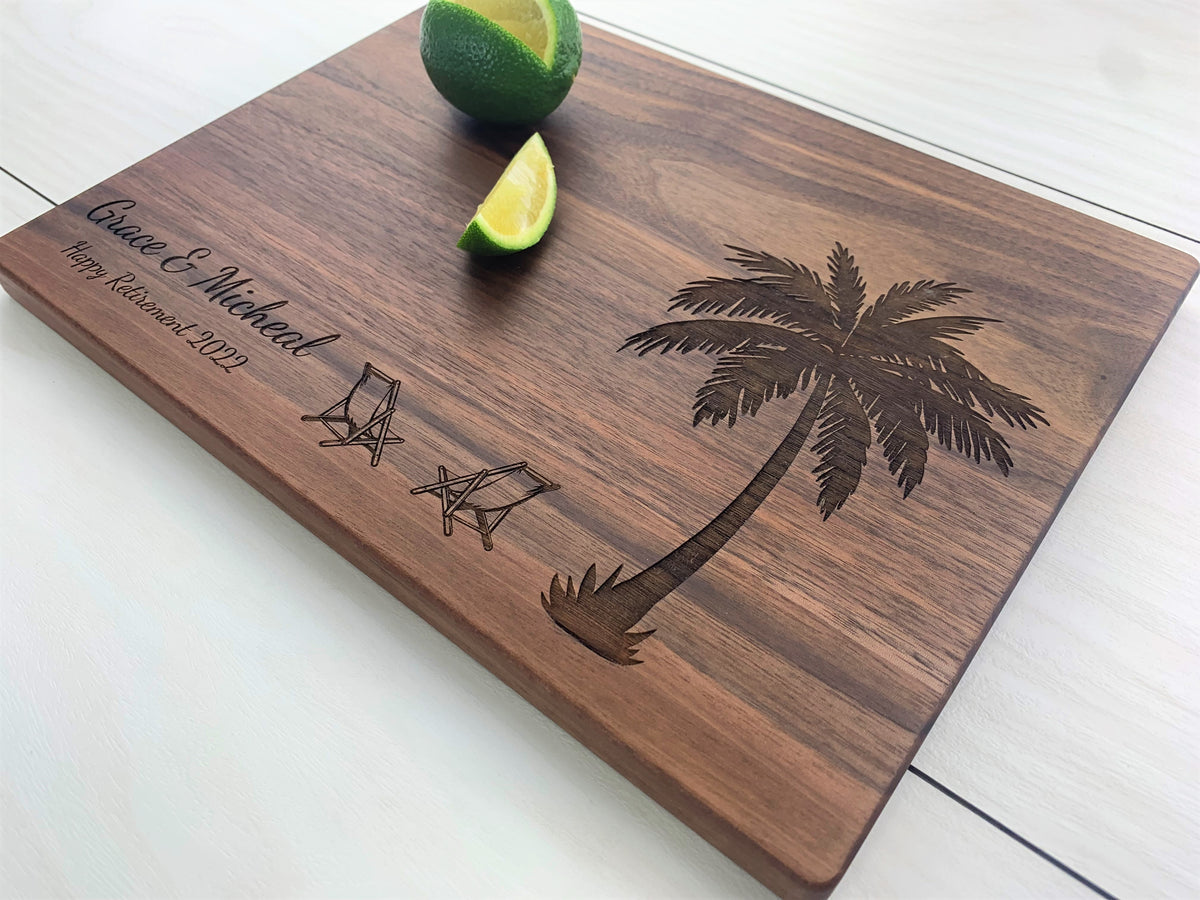 Beach Retirement - Personalized Cutting Board - 056
