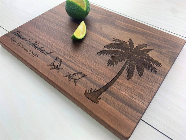 Beach Retirement - Personalized Cutting Board - 056