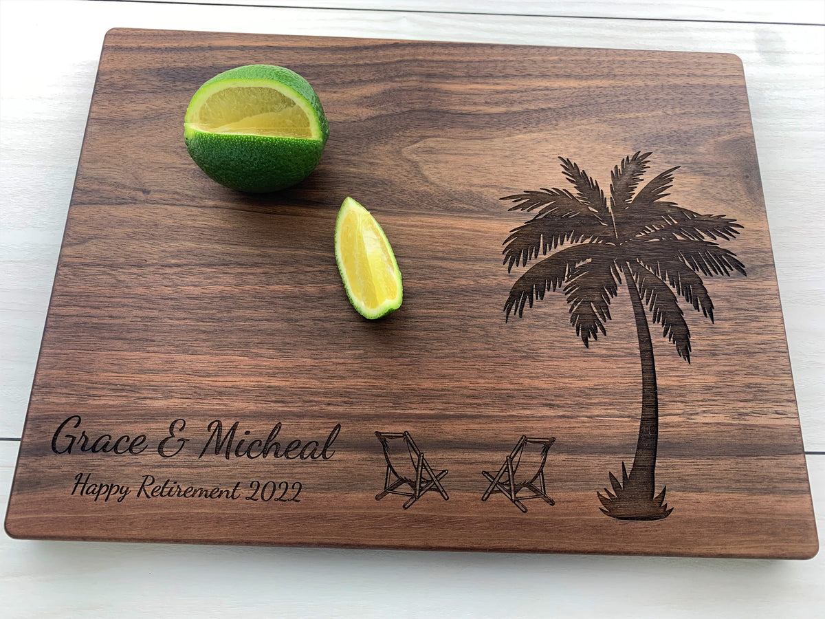 Beach Retirement - Personalized Cutting Board - 056