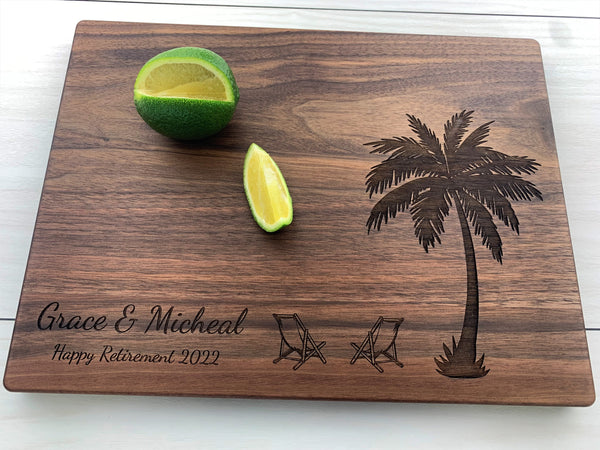 Beach Retirement - Personalized Cutting Board - 056