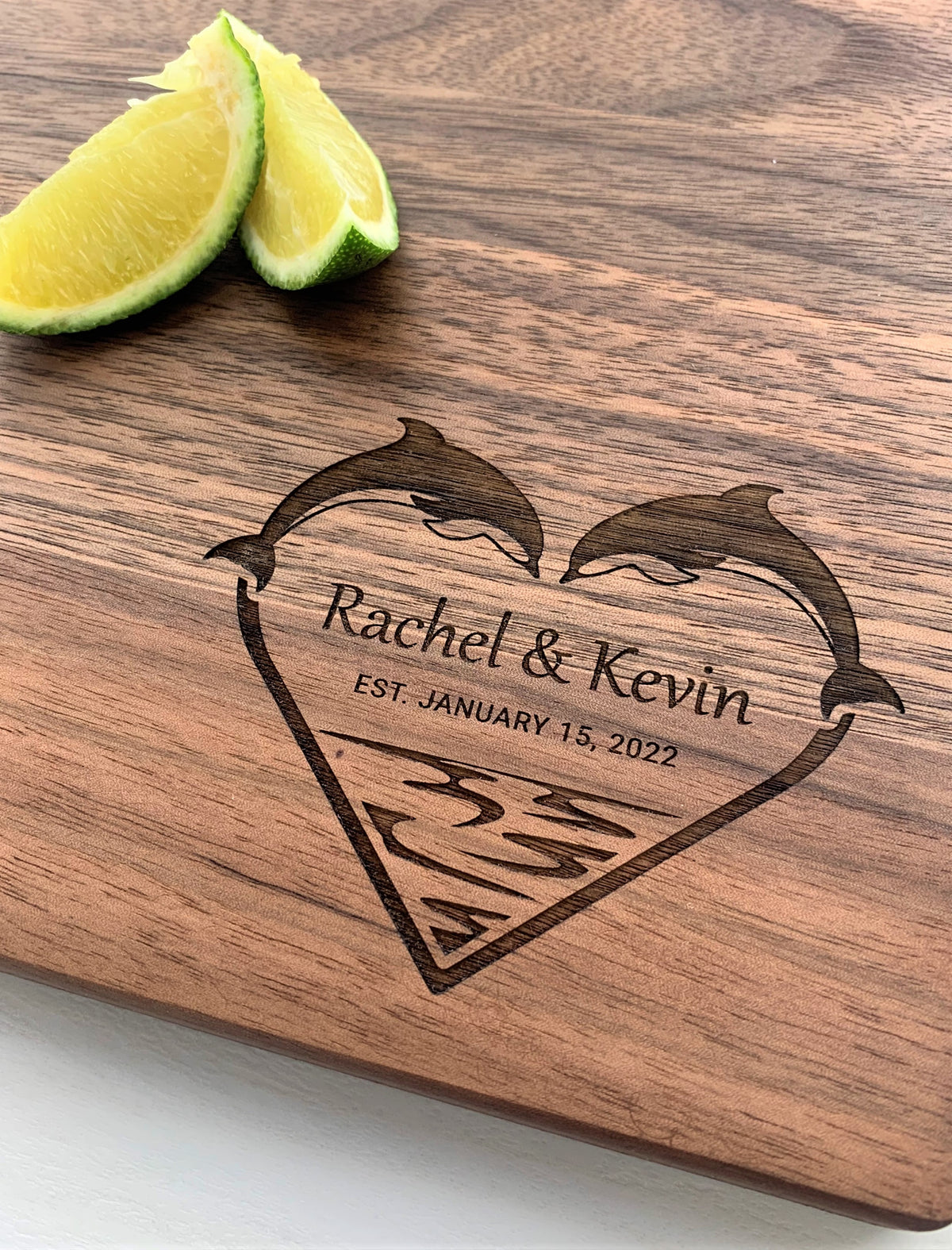 Dolphin Theme Gift - Personalized Cutting Board - 067