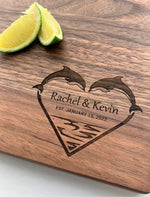 Dolphin Theme Gift - Personalized Cutting Board - 067 2