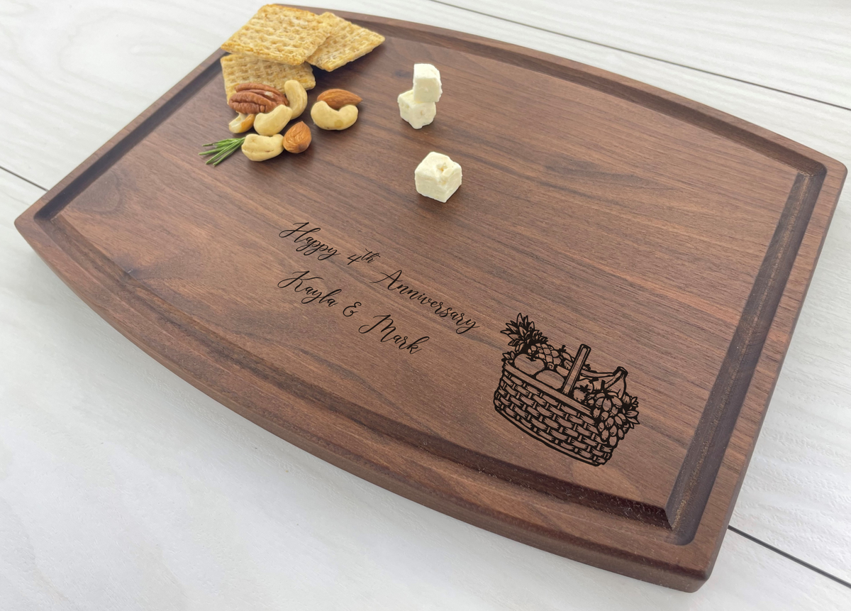 4 Year Anniversary - Fruit - Personalized Cutting Board - 143