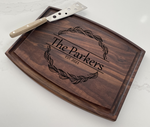 Beautiful Family Wreath - Personalized Cutting Board - 029 1