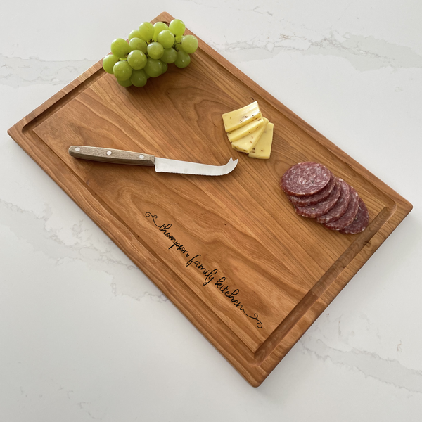 Engraved Charcuterie Board - Personalized Cutting Board - 026