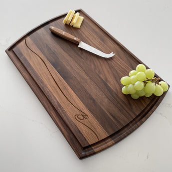 Initial with a Swoop - Personalized Cutting Board - 003