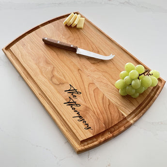 Handwritten Cursive - Personalized Cutting Board - 008