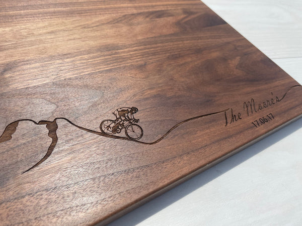The Cyclist - Personalized Cutting Board - 300