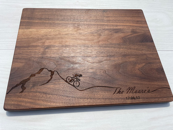 The Cyclist - Personalized Cutting Board - 300