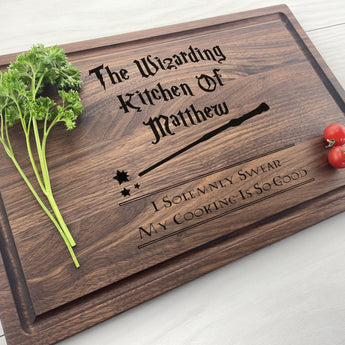 The Wizarding Kitchen -  Personalized Cutting Board - 484
