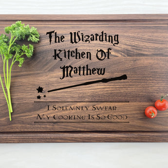 The Wizarding Kitchen -  Personalized Cutting Board - 484