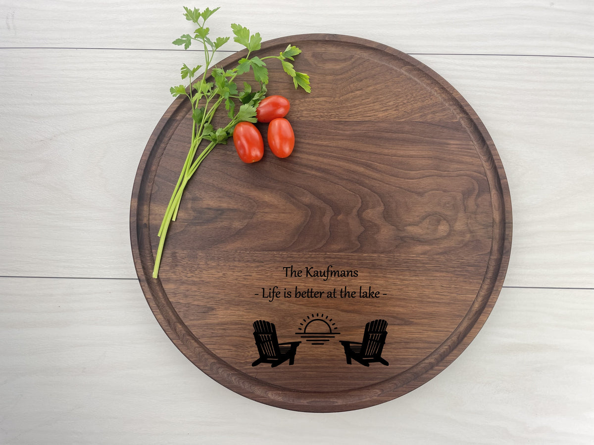 Lake House - Personalized Circular Board - 044