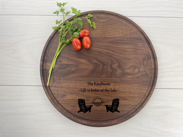 Lake House - Personalized Circular Board - 044
