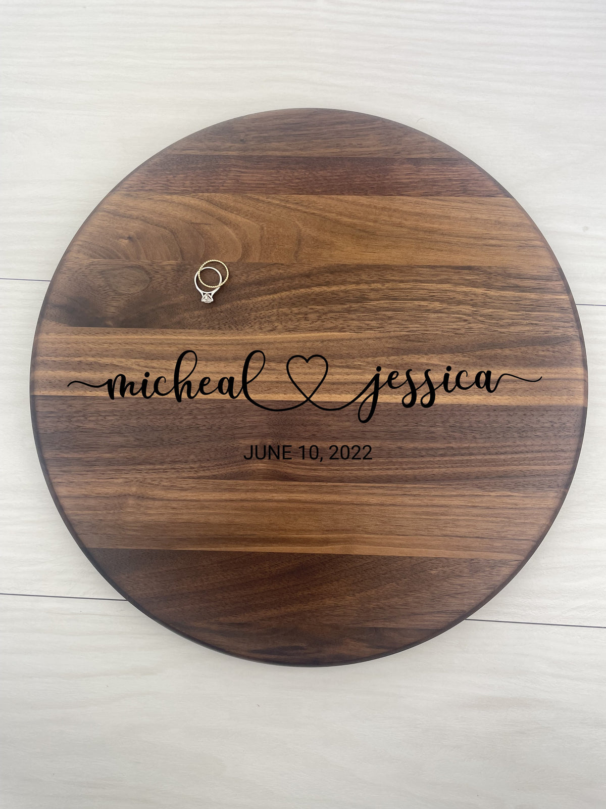 Wedding Memories - Personalized Circular Board - 048