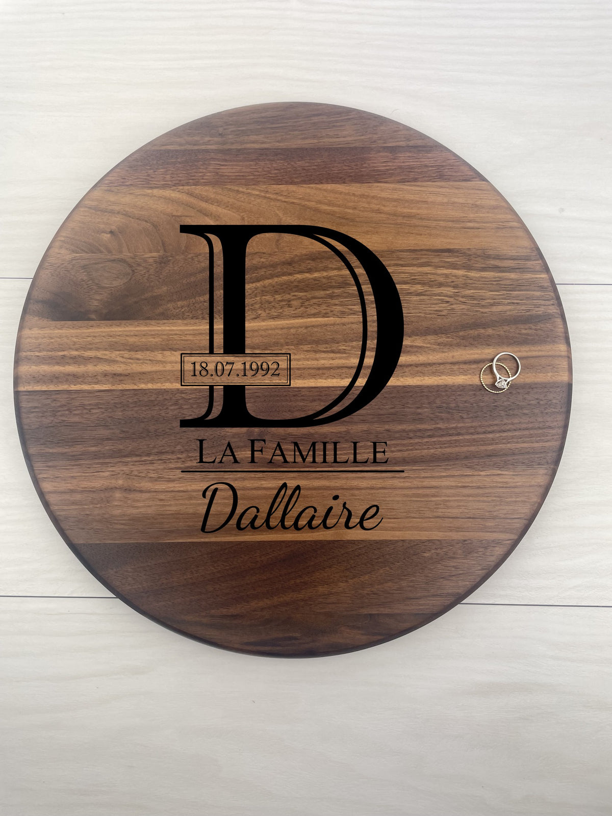 Wedding Memoir - Personalized Circular Board - 049