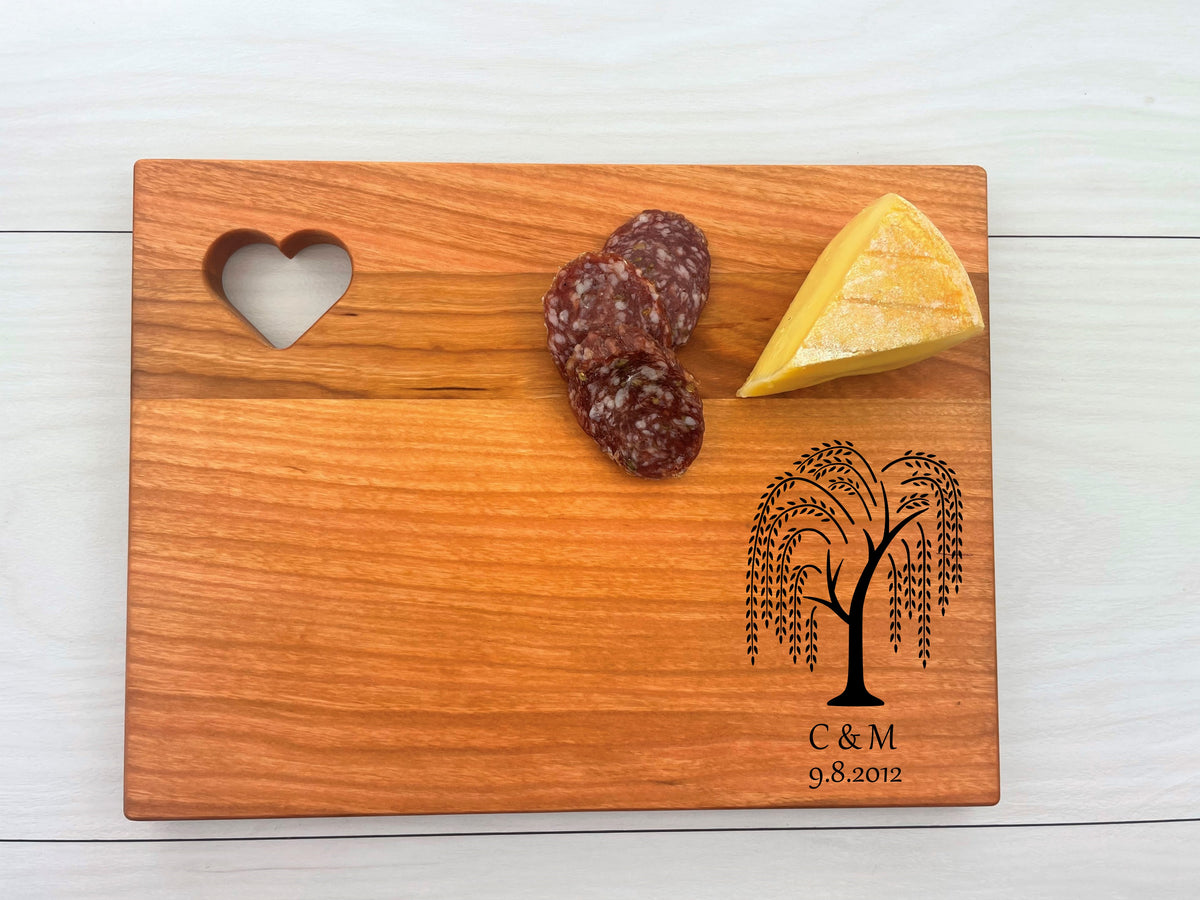 14th Wedding Anniversary - Willow - Personalized Heart Board - 050