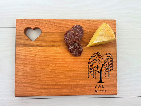 14th Wedding Anniversary - Willow - Personalized Heart Board - 050