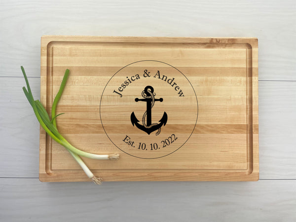 Yacht Gift - Personalized Butcher Block - 052