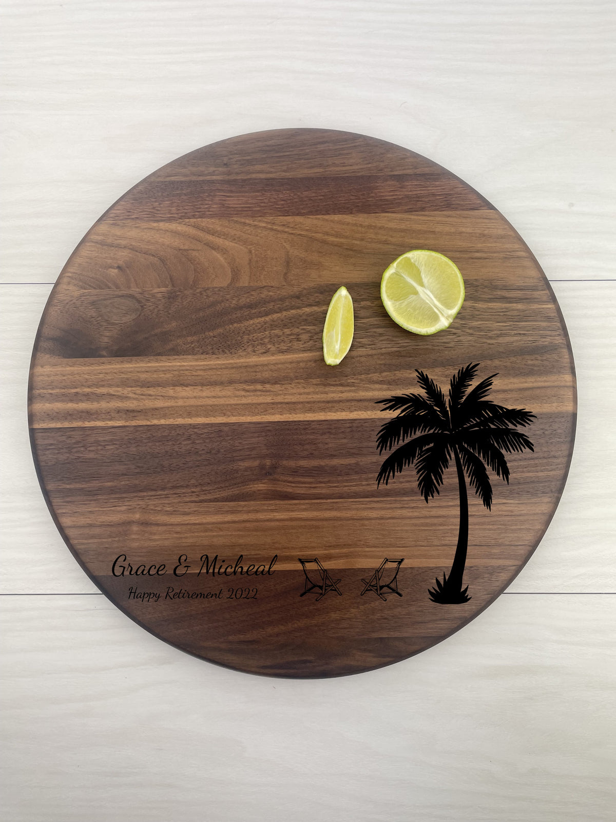 Beach Retirement - Personalized Circular Board - 056