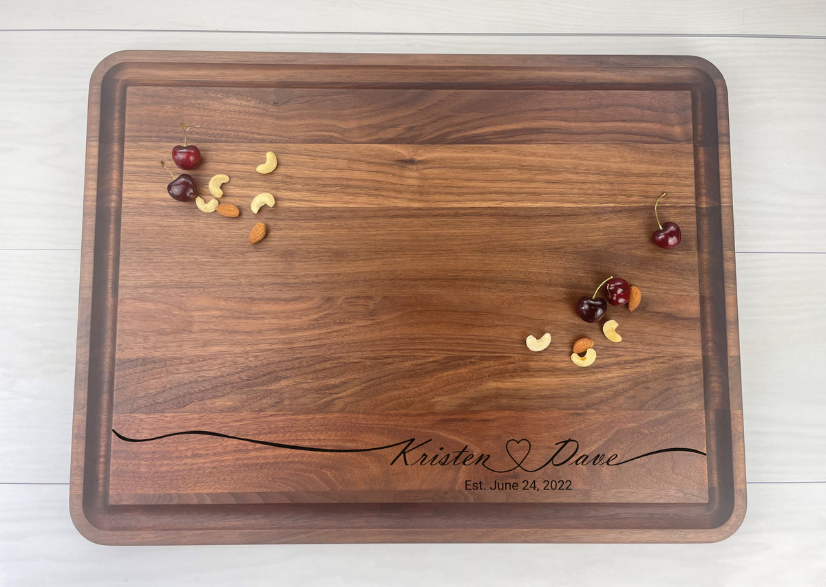 Anniversary Gift - Personalized Butcher Block - 074