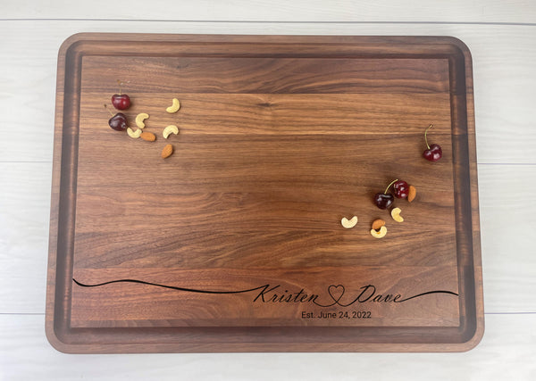Anniversary Gift - Personalized Butcher Block - 074