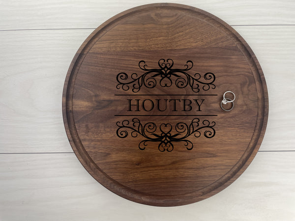 Scroll Work -  Personalized Circular Board - 076